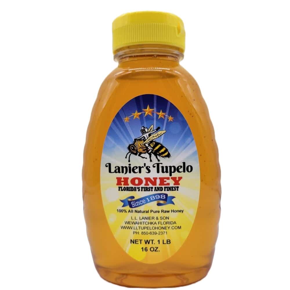 Tupelo Honey 1 Pound Bottle  L.L. Lanier and Son's Tupelo Honey Since 1898  Florida's First and Finest Pure Tupelo Honey from the Apalachicola River  Swamps