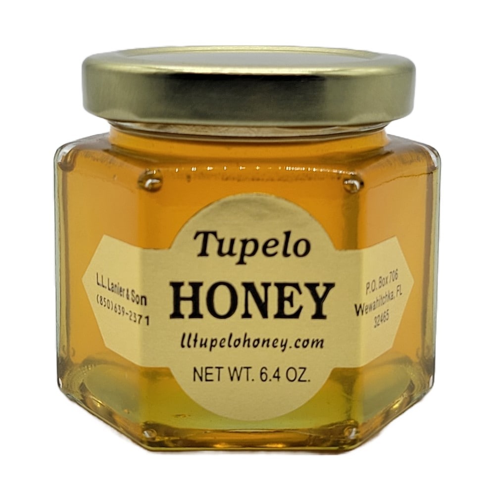 Tupelo Honey 6.4 Ounce Jar  L.L. Lanier and Son's Tupelo Honey Since 1898  Florida's First and Finest Pure Tupelo Honey from the Apalachicola River  Swamps